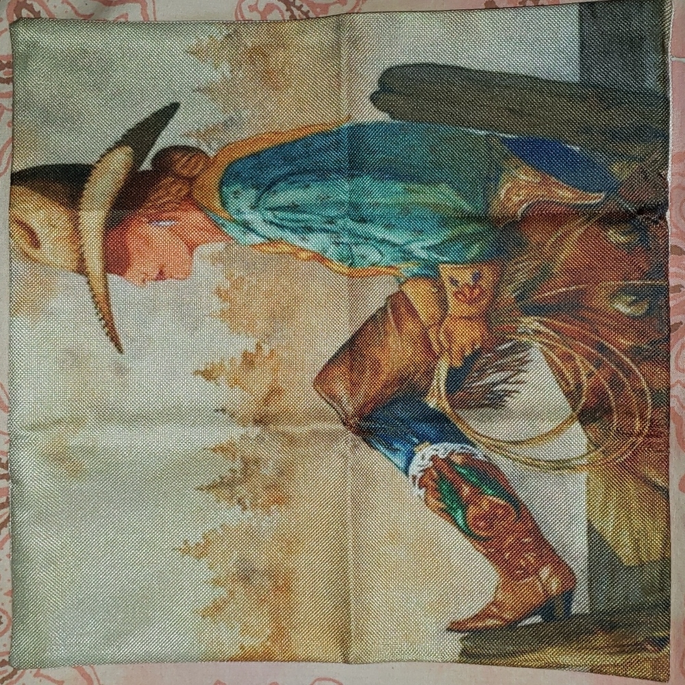 Cowgirl Pillow Cover. Cowgirl Boots Western Hat Western Chaps Lasso Rodeo Farm